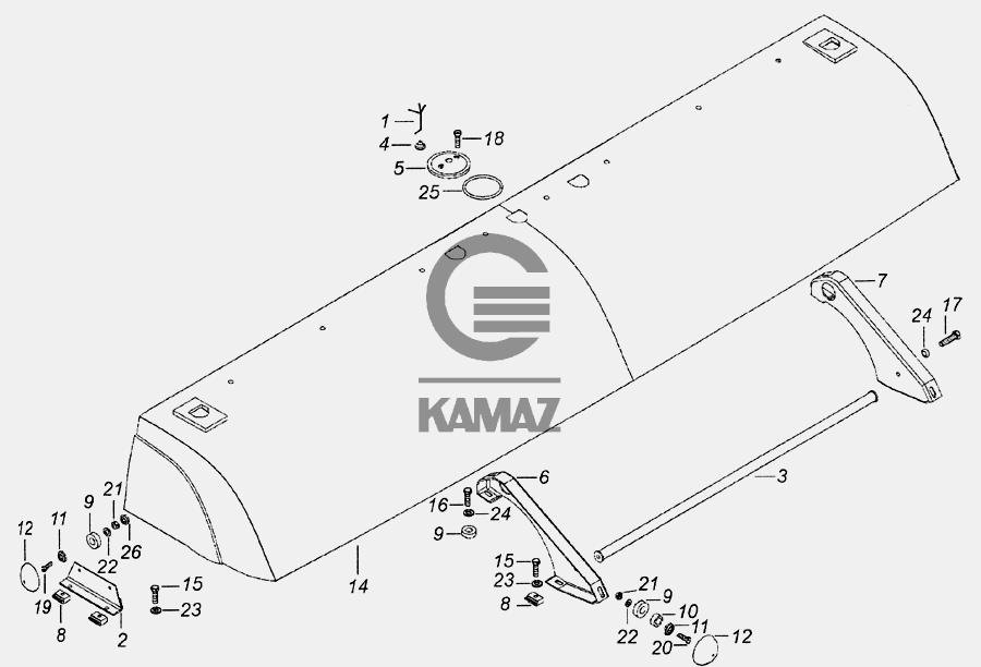 Установка козырька камаз